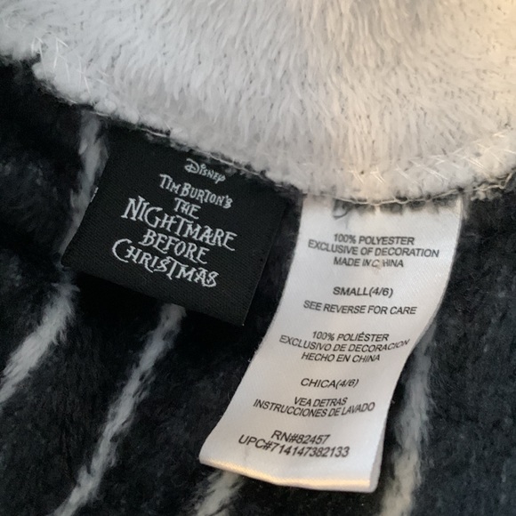 Small Disney Nightmare before Christmas Jack Skellington Onesie fleece pajama - Picture 3 of 4